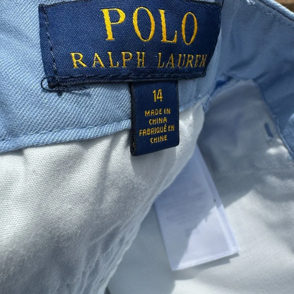 Boys Classic Ralph Lauren Polo Shorts Flat Front‎ 9
